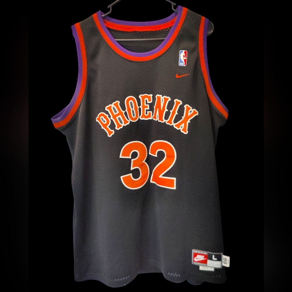 Nike Amare Stoudemire Purple Orange & Black Retro Phoenix Suns Jersey #32 STAT